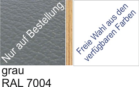 Großplatte 245 x 125 cm Farbe grau - (andere Seite nach Wahl)