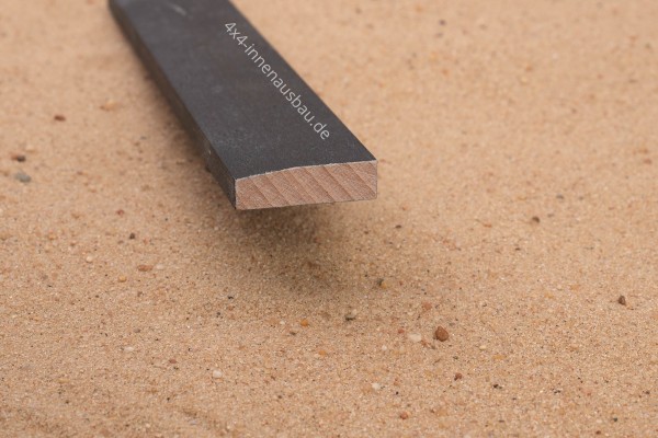 Buchenholzleisten 6,9 x 25mm mattschwarz lackiert, 2 Meter